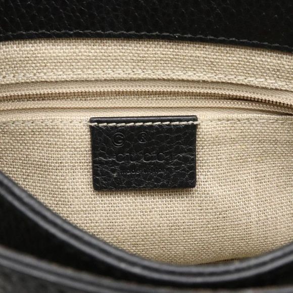 Gucci GG Chain Shoulder Bag Black Outlet Product Gold Hardware - Picture 7 of 9